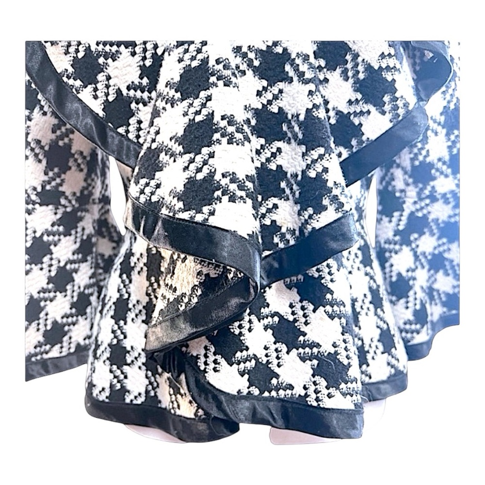 ANTHROPOLOGIE RYU Label Woven Black & Ivory Check Peplum Blazer S - Picture 14 of 17